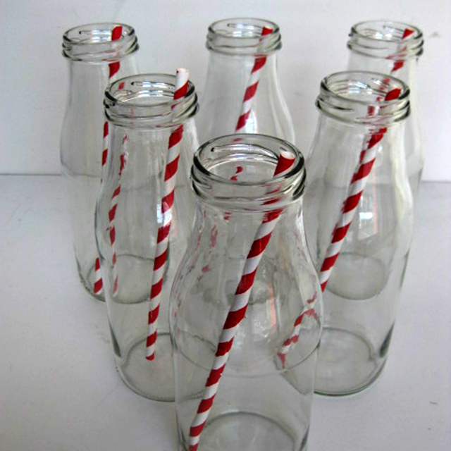 MILK BOTTLE, Small Glass